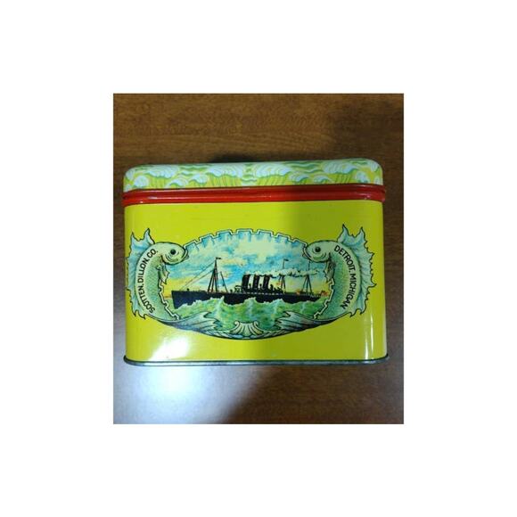 Vintage Oceanic Cut Plug Tin with Lid from the 1970s, Great Condition - Picture 2 of 7